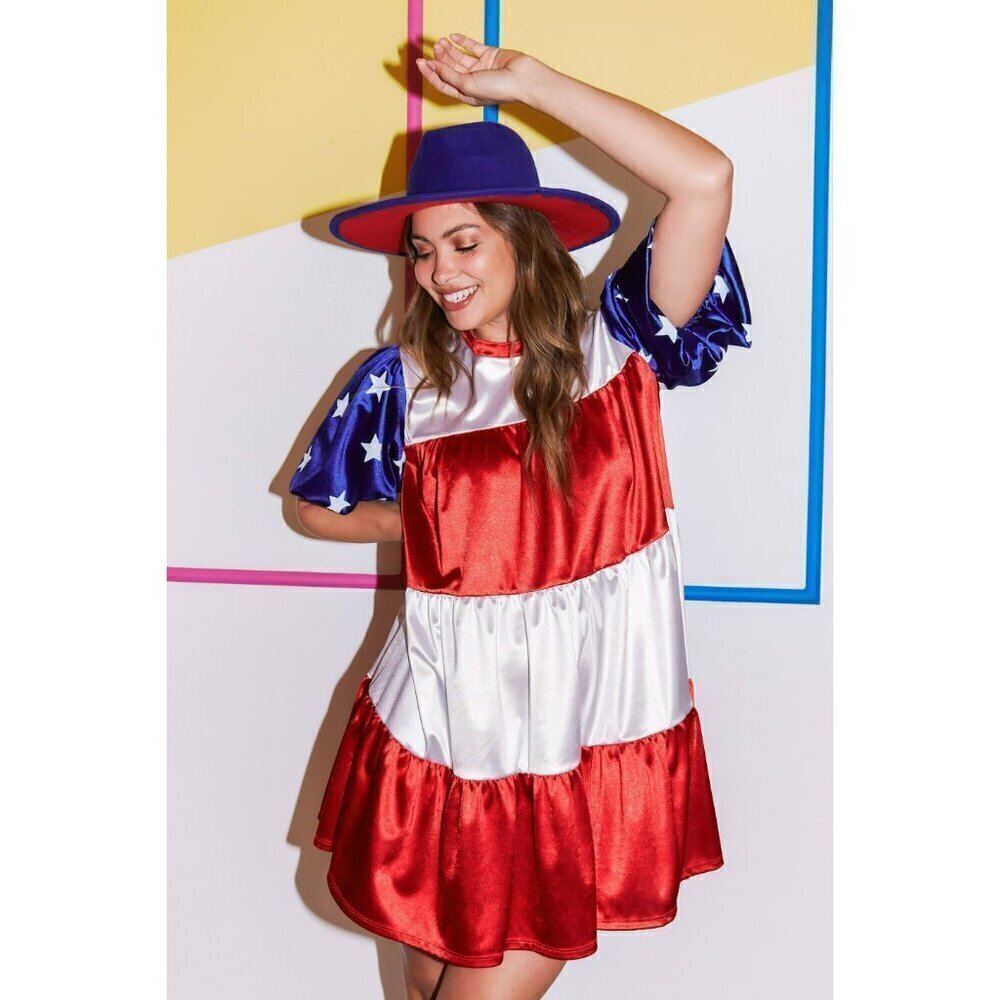 Baby You're a Firework Iridescent Flag Dress - Picture 3 of 5